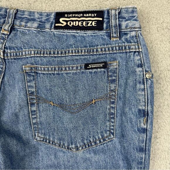 Stephen Hardy Squeeze Jeans Womens 11/12 Flare Leg Bellbottom Glitter Front Blue - Picture 8 of 16